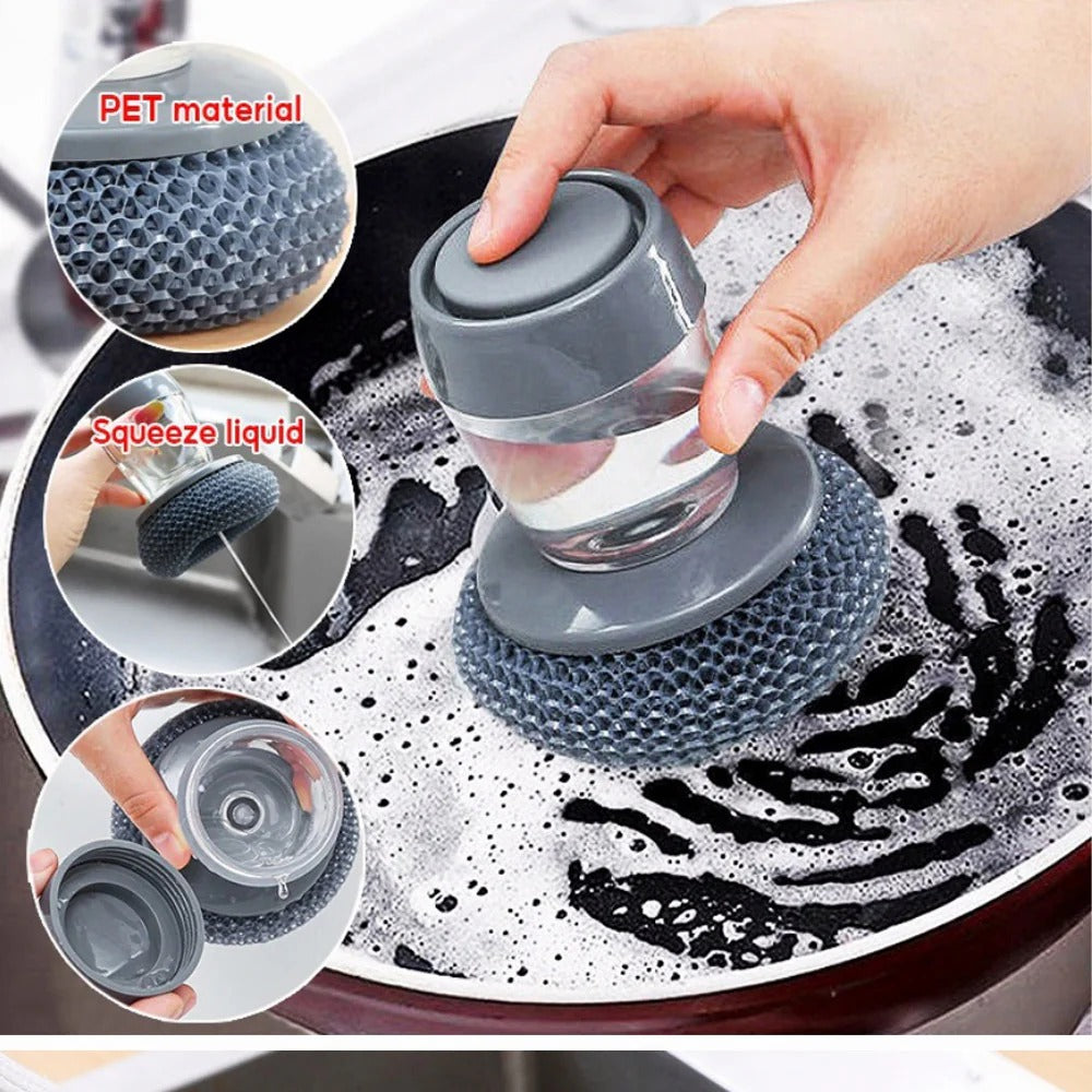 Kitchen Soap Dispensing Palm Brush